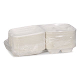 Pactiv Evergreen EarthChoice Bagasse Hinged Lid Container, 7.8 x 7.8 x 2.8, White, 150/Carton (PCTYMCH0803BB) Case of 150