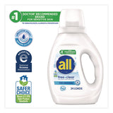 all® Free Clear HE Laundry Detergent, Unscented, 30 oz Bottle, 6/Carton (DIA47427) Case of 6