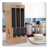 World Centric® Cutlery Dispenser Tower, Holds 125 Knives, 2.6 x 15.4, Gray, 10/Carton (WORDPCPLK) Case of 10