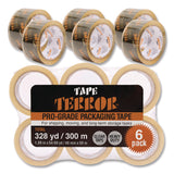 Tape Terror™ Pro-Grade Packaging Tape, 3" Core, 1.88" x 54.6 yds, Clear, 6/Pack (CH7TT05716) Pack of 6