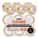 Tape Terror™ All Purpose Packaging Tape, 3" Core, 1.88" x 54.6 yds, Clear, 6/Pack (CH7TT05739) Pack of 6
