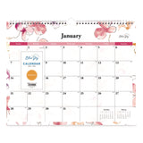 Blue Sky® Lindley Monthly Wall Calendar, Floral Artwork, 15 x 12, White/Pink/Red Sheets, 12-Month (Jan to Dec): 2026 (BLS117888) Each