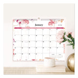 Blue Sky® Lindley Monthly Wall Calendar, Floral Artwork, 15 x 12, White/Pink/Red Sheets, 12-Month (Jan to Dec): 2026 (BLS117888) Each