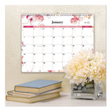 Blue Sky® Lindley Monthly Wall Calendar, Floral Artwork, 15 x 12, White/Pink/Red Sheets, 12-Month (Jan to Dec): 2026 (BLS117888) Each