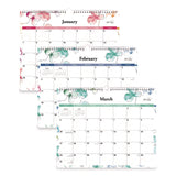 Blue Sky® Lindley Monthly Wall Calendar, Floral Artwork, 15 x 12, White/Pink/Red Sheets, 12-Month (Jan to Dec): 2026 (BLS117888) Each