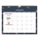 Blue Sky® Ashlyn Monthly Wall Calendar, Floral Artwork, 15 x 12, White/Blue/Pink Sheets, 12-Month (Jan to Dec): 2026 (BLS148617) Each