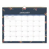 Blue Sky® Ashlyn Monthly Wall Calendar, Floral Artwork, 15 x 12, White/Blue/Pink Sheets, 12-Month (Jan to Dec): 2026 (BLS148617) Each