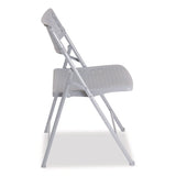 NPS® AirFlex Series Premium Polypropylene Folding Chair, Supports 1,000 lbs, 17.25" Seat Height, Platinum Seat/Back/Base, 4/Pack (NPS1412) Each