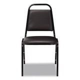 NPS® 9100 Series Vinyl Upholstered Stack Chair, Supports Up to 300 lbs, 18" Seat Height, Black Seat/Back/Base, 4/Pack (NPS9110B4) Each