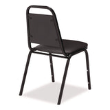 NPS® 9100 Series Vinyl Upholstered Stack Chair, Supports Up to 300 lbs, 18" Seat Height, Black Seat/Back/Base, 4/Pack (NPS9110B4) Each