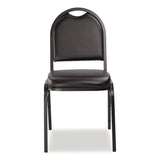 NPS® 9200 Series Premium Upholstered Stack Chair, Vinyl, Supports Up to 500 lb, 19" Seat Height, Black Seat/Back, Black Base, 2/PK (NPS9210BT2) Each