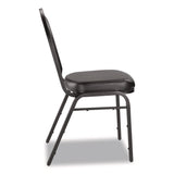 NPS® 9200 Series Premium Upholstered Stack Chair, Vinyl, Supports Up to 500 lb, 19" Seat Height, Black Seat/Back, Black Base, 2/PK (NPS9210BT2) Each