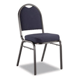 NPS® 9200 Series Premium Upholstered Stack Chair, Fabric, Supports 500 lbs, 19" Seat Ht, Midnight Blue Seat/Back, Black Base, 2/Pk (NPS9254BT2) Each