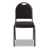 NPS® 9200 Series Premium Upholstered Stack Chair, Fabric, Supports 500 lb,19" Seat Height, Ebony Black Seat/Back, Black Base, 2/PK (NPS9260BT2) Each