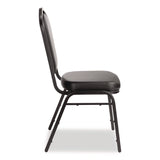 NPS® 9300 Series Deluxe Upholstered Stack Chair, Vinyl, Supports Up to 500 lb, 19" Seat Height, Black Seat/Back/Base, 2/Pack (NPS9310BT2) Each