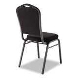 NPS® 9300 Series Deluxe Upholstered Stack Chair, Fabric, Supports 500 lb, 19" Seat Height, Ebony Black Seat/Back, Black Base, 2/PK (NPS9360BT2) Each