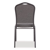 NPS® 9300 Series Deluxe Upholstered Stack Chair, Fabric, Supports 500 lb,19" Seat Ht, Nat Graystone Seat/Back, Black Base, 2/PK (NPS9362BT2) Each