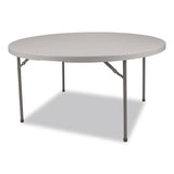 NPS® Comfort Max Fold-in-Half Table, Round, 60w x 60d x 29.25h, Speckled Gray Top, Gray Base/Legs (NPSCMFIH60R) Each