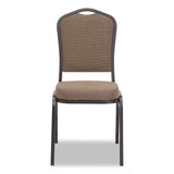 NPS® 9300 Series Deluxe Upholstered Stack Chair, Fabric, Supports 500 lb, 19" Seat Ht, Natural Taupe Seat/Back, Black Base, 2/Pack (NPS9378BT2) Each