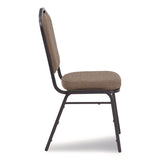 NPS® 9300 Series Deluxe Upholstered Stack Chair, Fabric, Supports 500 lb, 19" Seat Ht, Natural Taupe Seat/Back, Black Base, 2/Pack (NPS9378BT2) Each