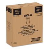 SOLO® Recycled Content PCF Paper Hot Cups, 10 oz, ProPlanet Seal, White/Blue, 480/Carton (SCCW370RCPLANET) Case of 480