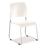 NPS® 8800 Series Cafetorium Plastic Stack Chair, Supports Up to 500 lb, 18" Seat Height, White Seat/Back, Chrome Base, 4/Pack (NPS880111014) Each