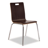 NPS® Bushwick Series Bentwood Chair, Supports Up to 500 lb, 18" Seat Height, Espresso Seat, Espresso Back, Chrome Base, 4/Pack (NPSBCC214) Each