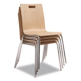 NPS® Bushwick Series Bentwood Chair, Supports Up to 500 lb, 18" Seat Height, Natural Seat, Natural Back, Chrome Base, 4/Pack (NPSBCC224) Each