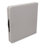 NPS® Plastic Fold-in-Half Adjustable Height Table, Rectangular, 24w x 48d x 22h to 35h, Speckled Gray Top, Gray Base/Legs (NPSBFHT2448A) Each