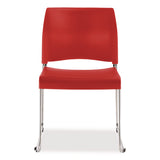 NPS® 8800 Series Cafetorium Plastic Stack Chair, Supports Up to 500 lb, 18" Seat Height, Red Seat, Red Back, Chrome Base, 4/Pack (NPS881711174) Each