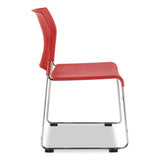 NPS® 8800 Series Cafetorium Plastic Stack Chair, Supports Up to 500 lb, 18" Seat Height, Red Seat, Red Back, Chrome Base, 4/Pack (NPS881711174) Each