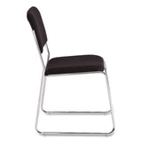 NPS® 8600 Series Fabric Padded Signature Stack Chair, Supports Up to 500 lb, 19" Seat Ht, Black Seat/Back, Chrome Base, 2/Pack (NPS86602) Each