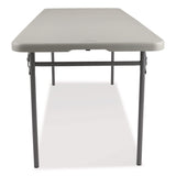 NPS® Comfort Max Fold-in-Half Table, Rectangular, 96w x 30d x 29.25h, Speckled Gray Top, Gray Base/Legs (NPSCMFIH3096) Each