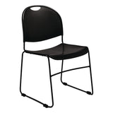 NPS® 850 Series Multi-Purpose Ultra Compact Stack Chair, Supports Up to 300 lbs, 17" Seat Height, Black Seat/Back/Base, 4/Pack (NPS850CL4) Each
