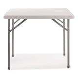 NPS® Heavy-Duty Folding Table and Folding Chair Set, Speckled Gray, Square, 36" x 36" x 29.5", Speckled Gray Top, Gray Legs (NPSBT363616024) Each
