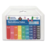 Learning Resources® Fraction Tower Equivalency Cubes, Nine Sizes, Grades 1 to 4, 51 Pieces (LRNLER2509) Each