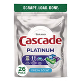 Cascade® Platinum ActionPacs, Fresh Scent, 14 oz Pack, 26 Pods/Pack, 4 Packs/Carton (PGC15536) Case of 4