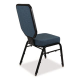 NPS® Flex-Back Banquet Chair, Supports Up to 500 lbs, 18.6" Seat Height, Morticia Blue Lagoon Seat/Back, Black Base, 2/Pack (NPS9684BG2) Each