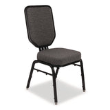 NPS® Flex-Back Banquet Chair, Supports Up to 500 lbs, 18.6" Seat Height, Morticia Onyx Seat/Back, Black Base, 2/Pack (NPS9690BG2) Each