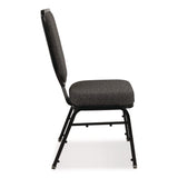 NPS® Flex-Back Banquet Chair, Supports Up to 500 lbs, 18.6" Seat Height, Morticia Onyx Seat/Back, Black Base, 2/Pack (NPS9690BG2) Each