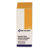 First Aid Only Fabric Bandages, Four-Wing Knuckle, 2.5 x 3.25, 40/Box (FAOG124) Box of 6