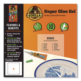Gorilla Super Glue Gel, Two 0.11 oz Tubes, Dries Clear (GOR7820001) Each