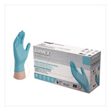 AMMEX® Professional Nitrile Exam Gloves, Powder-Free, Medium, 3 mil Thick, 9.5" Long, Light Blue, 100/Box (AXCAPFN44100) Box of 100