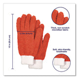 TidyUps Microfiber Dusting Gloves, Coral with White Cuffs, 2 Gloves (CH7TU05720) Each