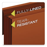 Pendaflex® Heavy-Duty Expanding Wallet, 7" Expansion, 1 Section, Elastic Cord Closure, Legal Size, Redrope (PFXCL1087GLHD) Each