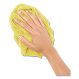 Boardwalk® Microfiber Cleaning Cloths, 12 x 12, Yellow, 12/Pack (BWK12YELCLOTH) Pack of 12