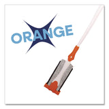 TidyUps 4-in-1 Squeegee Mop, 4.5 x 14.5 Orange/Gray Microfiber Heads, 53" White/Orange Polyamide/Polyester Handle (CH7TU68166) Each