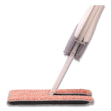 TidyUps 4-in-1 Squeegee Mop, 4.5 x 14.5 Orange/Gray Microfiber Heads, 53" White/Orange Polyamide/Polyester Handle (CH7TU68166) Each