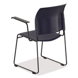 NPS® 8700 Series Cafetorium Chair With Armrests, Supports Up to 500 lb, 18" Seat Height, Blue Seat/Back, Black Base, 8/Pack (NPS87041004A8) Each