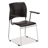 NPS® 8700 Series Cafetorium Chair With Armrests, Supports Up to 500 lb, 18" Seat Height, Black Seat/Back, Chrome Base, 8/Pack (NPS87101110A8) Each